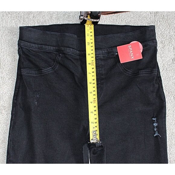 NEW w/Tags SPANX Vintage Distressed Pull-On Ankle Jeans, Black, Medium - Picture 7 of 11